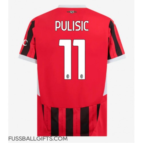 AC Milan Christian Pulisic #11 Fußballbekleidung Heimtrikot 2024-25 Kurzarm